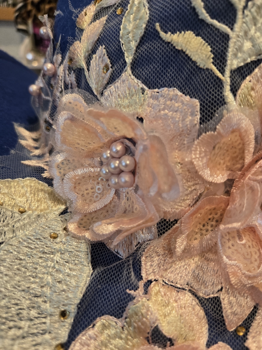 Royal Blue and Pink Womens Cowboy Hat - Picture 3 of 4